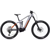 Cube Stereo Hybrid 160 HPC SL 625 27.5 Electric Mountain Bike 2022 Polar Silver/Orange